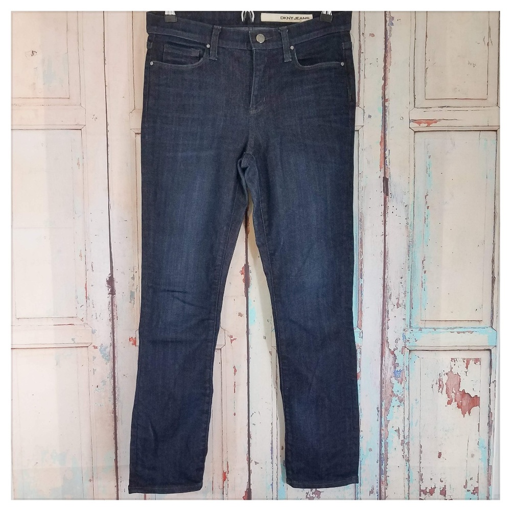 DKNY Jeans Boot Cut Dark Blue Denim Pants